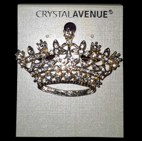 ❤️ Crown Bling Pin Brooch New Gift - Picture 1 of 6